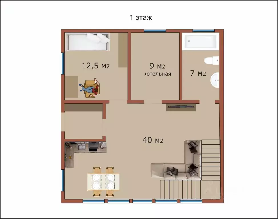 Коттедж в Пермский край, Пермский муниципальный округ, Глушата кп ул. ... - Фото 2