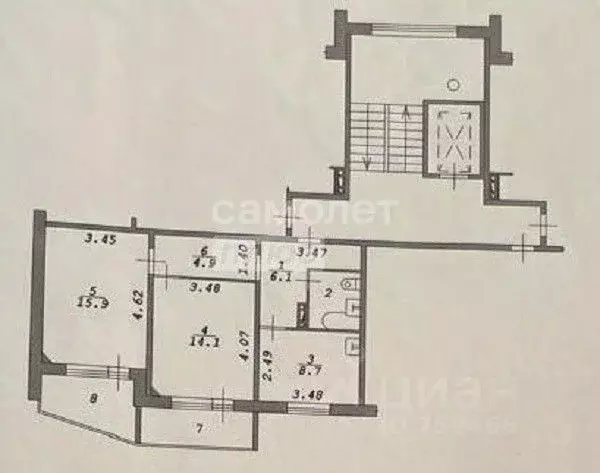 2-к кв. Новосибирская область, Новосибирск ул. Мясниковой, 24/2 (53.2 ... - Фото 1