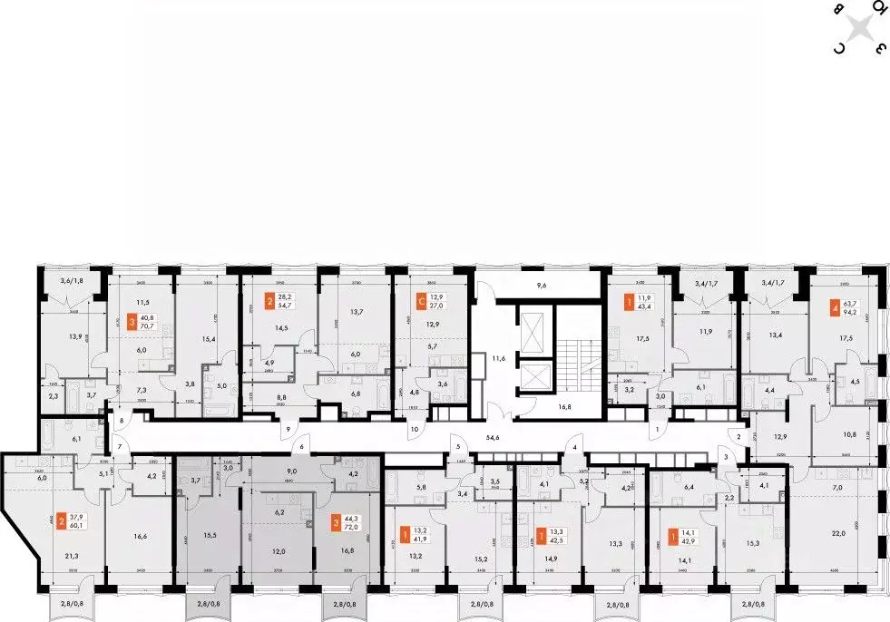 3-к кв. Нижегородская область, Нижний Новгород Черниговская ул. (72.0 ... - Фото 1