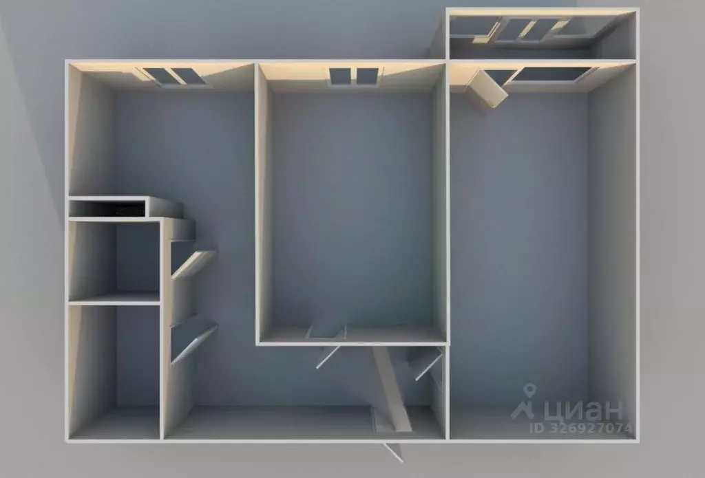 2-к кв. Курганская область, Курган Заозерный жилрайон, 3-й мкр, 26 ... - Фото 2