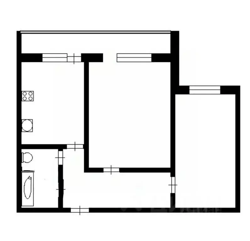 2-к кв. Татарстан, Казань ул. Фатыха Амирхана, 105 (48.3 м) - Фото 2