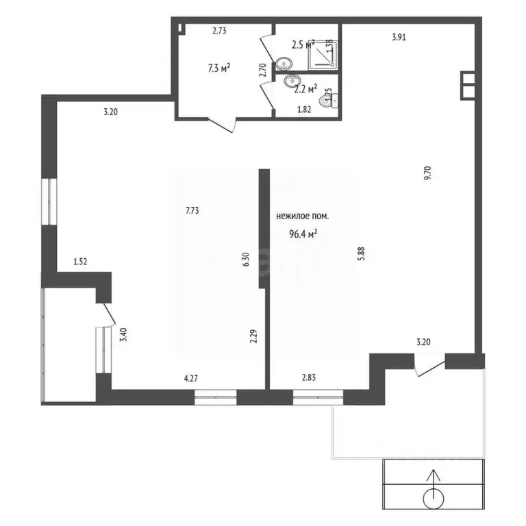Помещение свободного назначения в Тюменская область, Тюмень ул. ... - Фото 2