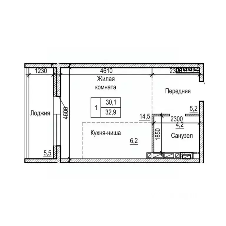 1-к кв. Приморский край, Владивосток На Черняховского жилой квартал,  ... - Фото 2