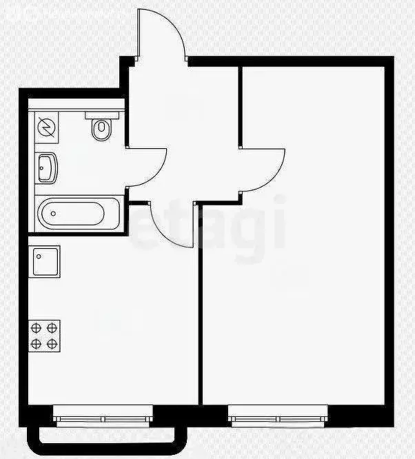 1-комнатная квартира: Липецк, улица Жуковского, 23 (29.7 м) - Фото 1