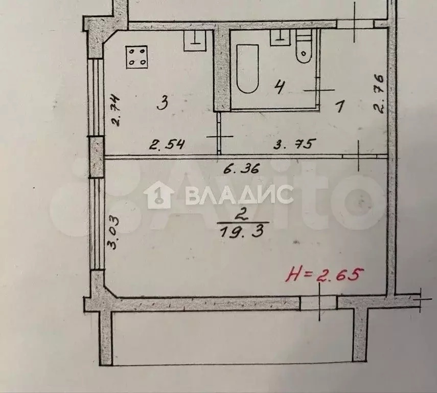 1-к. квартира, 35,5 м, 8/9 эт. - Фото 0