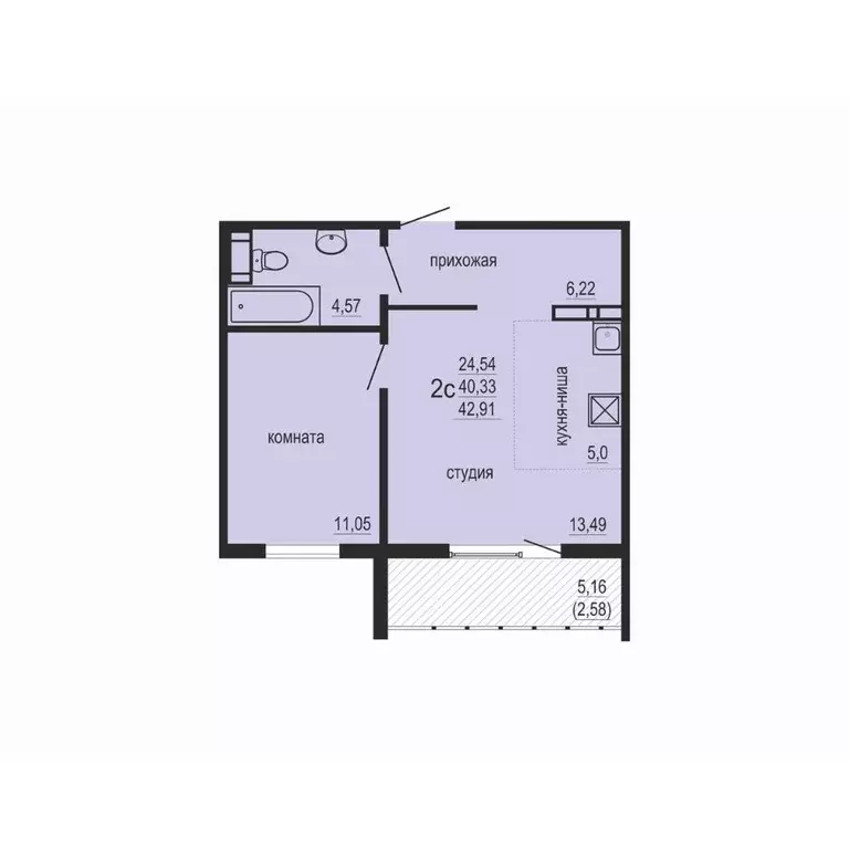 1-к кв. Челябинская область, Челябинский городской округ, пос. ... - Фото 1