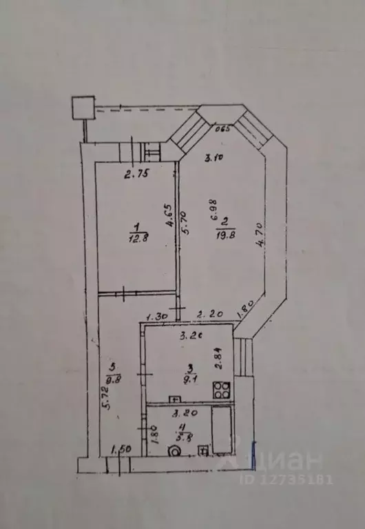 2-к кв. Кировская область, Киров Ульяновская ул., 10 (59.0 м) - Фото 0