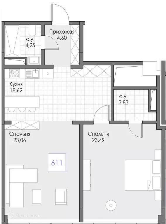 Продаётся 2-к квартира, 77.85 м - Фото 0