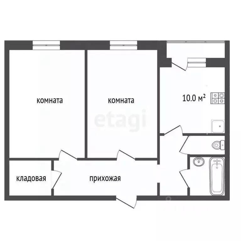 2-к кв. Московская область, Подольск ул. Генерала Стрельбицкого, 5 ... - Фото 1