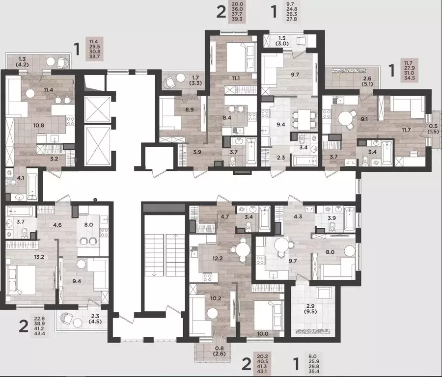 2-к кв. Калининградская область, Калининград ул. Миргородская, 2 (37.7 ... - Фото 2