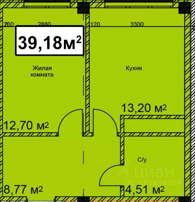 1-к кв. Ставропольский край, Ессентуки ул. Благодатная, 22к2 (39.18 м) - Фото 0