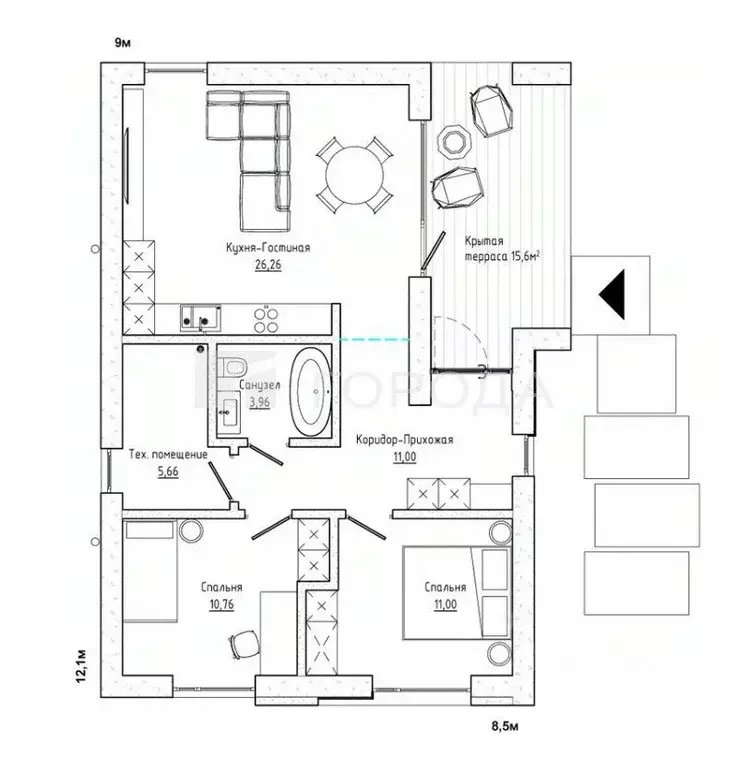 Дом в Томская область, Томский район, с. Кафтанчиково Совхозная ул. ... - Фото 1