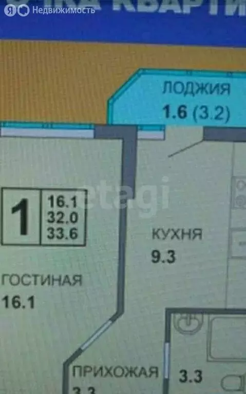 1-комнатная квартира: Калининград, Тихорецкая улица, 22В (31.9 м) - Фото 0