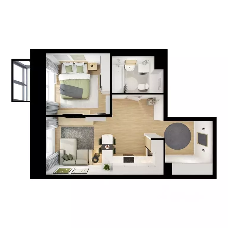 1-к кв. Санкт-Петербург Аэронавт жилой комплекс, 1 (40.2 м) - Фото 1