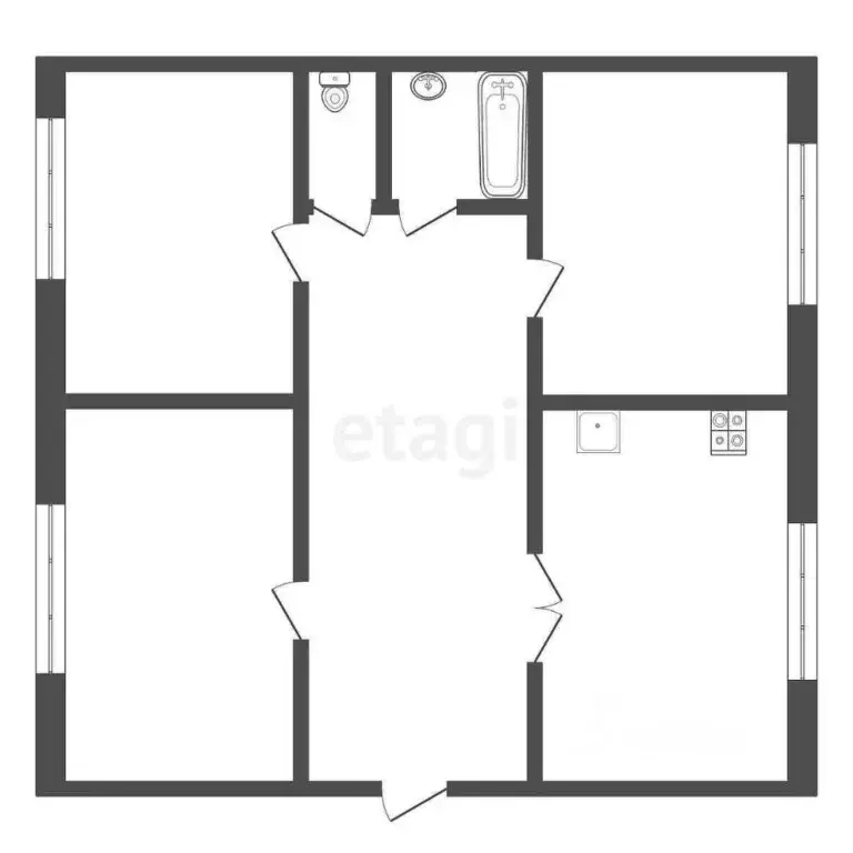 Дом в Свердловская область, Талицкий муниципальный округ, д. Бор ул. ... - Фото 2