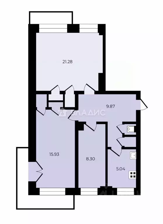 3-к кв. Нижегородская область, Нижний Новгород просп. Ильича, 19 (64.1 ... - Фото 2
