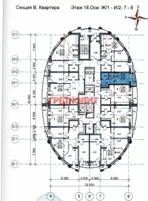Студия Новосибирская область, Новосибирск ул. Сибревкома, 9 (30.8 м) - Фото 2