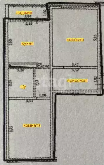 2-к. квартира, 61 м, 3/11 эт. - Фото 0