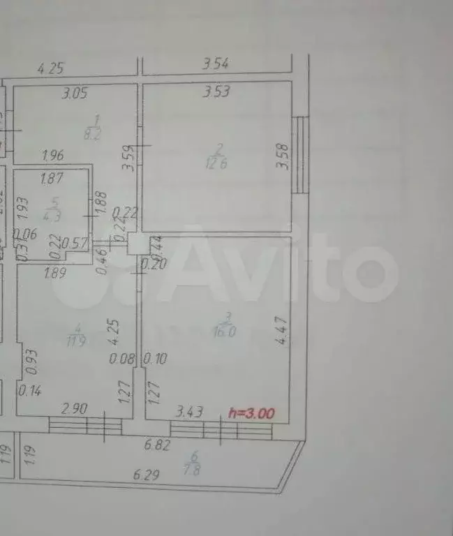 2-к. квартира, 60 м, 4/7 эт. - Фото 0