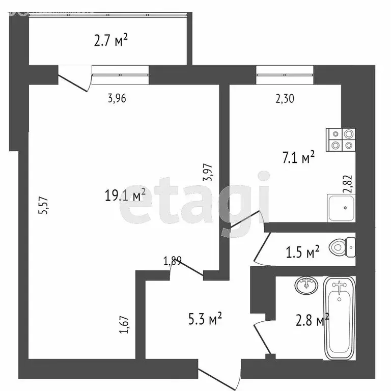 1-комнатная квартира: Евпатория, проспект Победы, 87Бк1 (36.7 м) - Фото 1