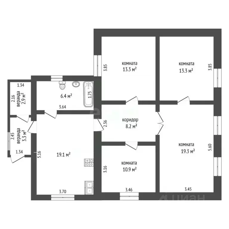 Дом в Тюменская область, Исетский муниципальный округ, с. Рассвет ул. ... - Фото 1