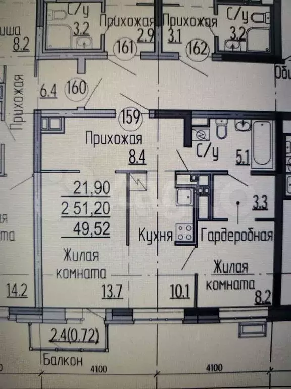 2-к. квартира, 49 м, 10/16 эт. - Фото 0