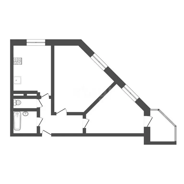 2-комнатная квартира: Тульская область, городской округ Тула, деревня ... - Фото 1