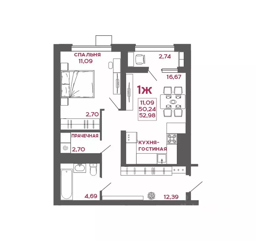 1-к кв. Пензенская область, Пенза Микрорайон Новобережье жилой ... - Фото 1