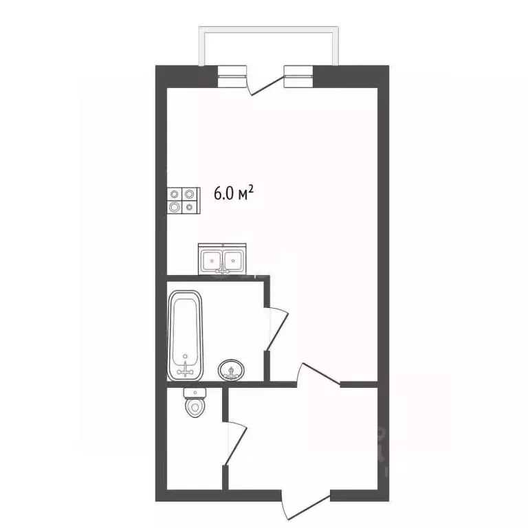 Студия Тамбовская область, Тамбов проезд 1-й Школьный, 9 (33.0 м) - Фото 2