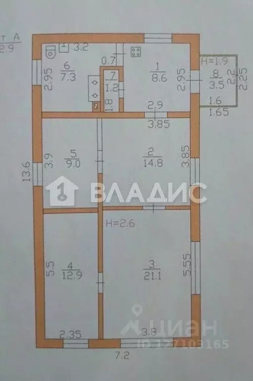 Дом в Краснодарский край, Ейское с/пос, пос. Октябрьский ул. Мира (72 ... - Фото 2