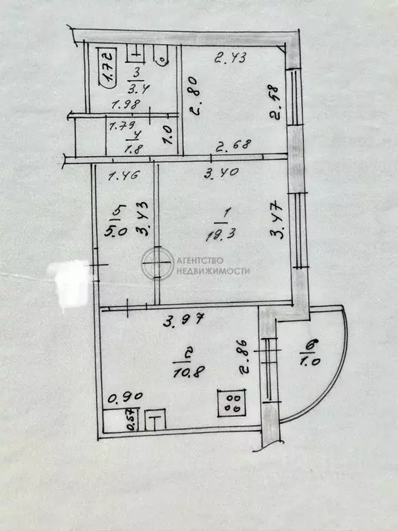 2-к кв. Татарстан, Казань ул. Юлиуса Фучика (42.0 м) - Фото 1