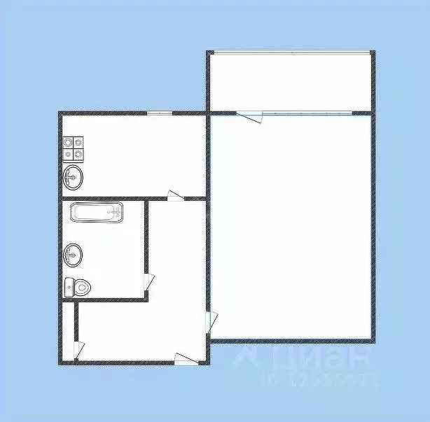 1-к кв. Костромская область, Нерехта Пролетарская ул., 47 (33.6 м) - Фото 2