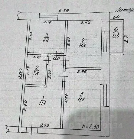 2-к кв. Башкортостан, Уфимский район, с. Михайловка Школьная ул., 7/2 ... - Фото 2