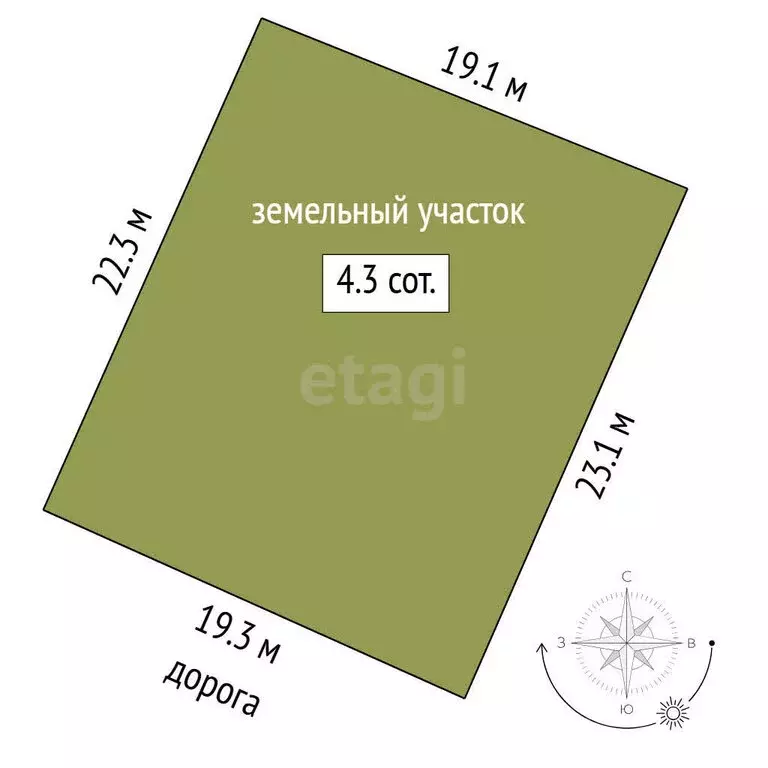 Участок в Тюмень, садовое товарищество Энергия, улица Дружбы (4.33 м) - Фото 1