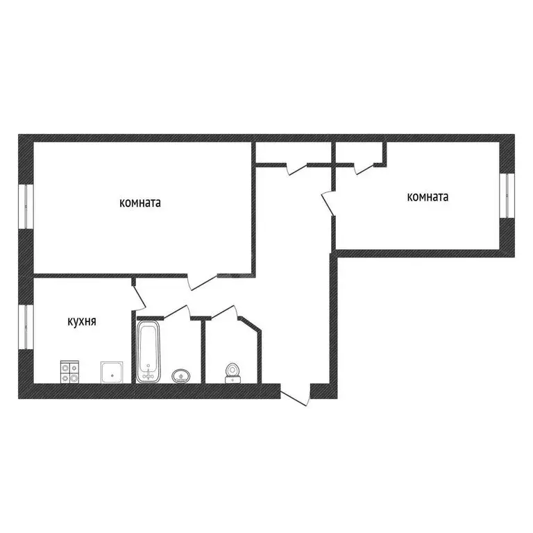 2-комнатная квартира: Кириши, Советская улица, 12 (50.1 м) - Фото 1