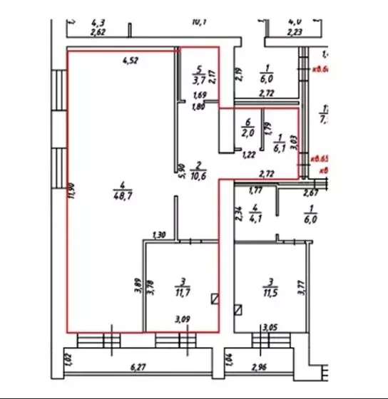 3-комнатная квартира: Кострома, 7-й Окружной проезд, 5 (86 м) - Фото 1