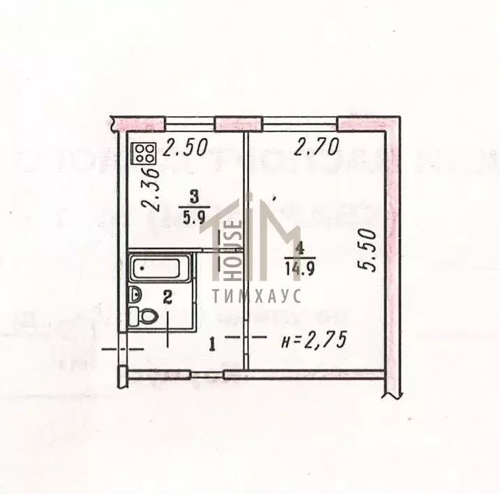 1-к кв. Омская область, Омск Ипподромная ул., 14 (28.0 м) - Фото 2