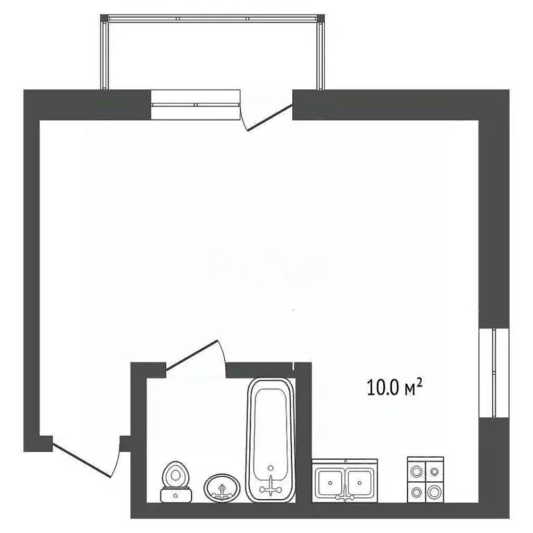 1-к кв. Севастополь, Севастополь, Инкерман г. ул. Менжинского, 9 (37.5 ... - Фото 2