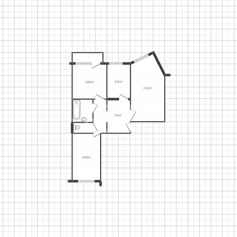 3-к кв. Липецкая область, Липецк 15-й мкр,  (62.3 м) - Фото 2