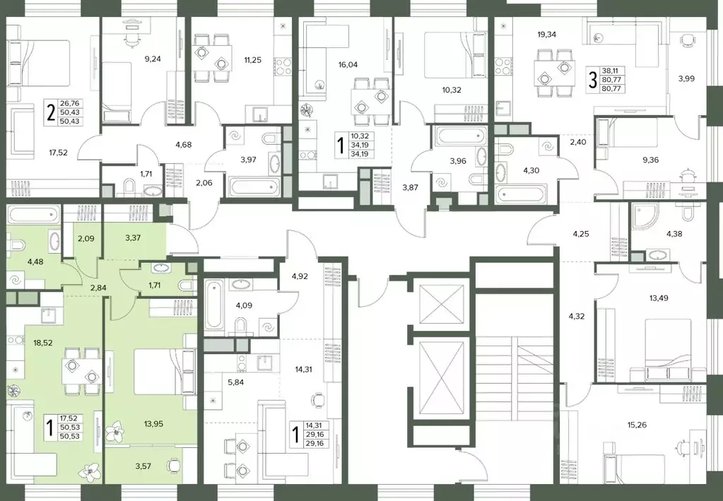 2-к кв. Московская область, Серпухов  (50.53 м) - Фото 2