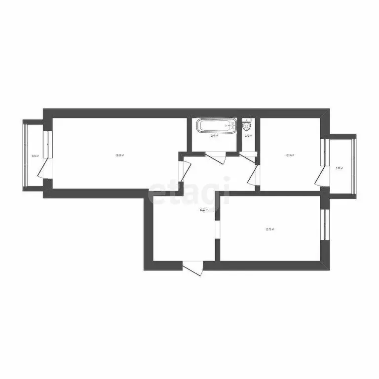 2-комнатная квартира: Юрга, Фестивальная улица, 18 (55.8 м) - Фото 0