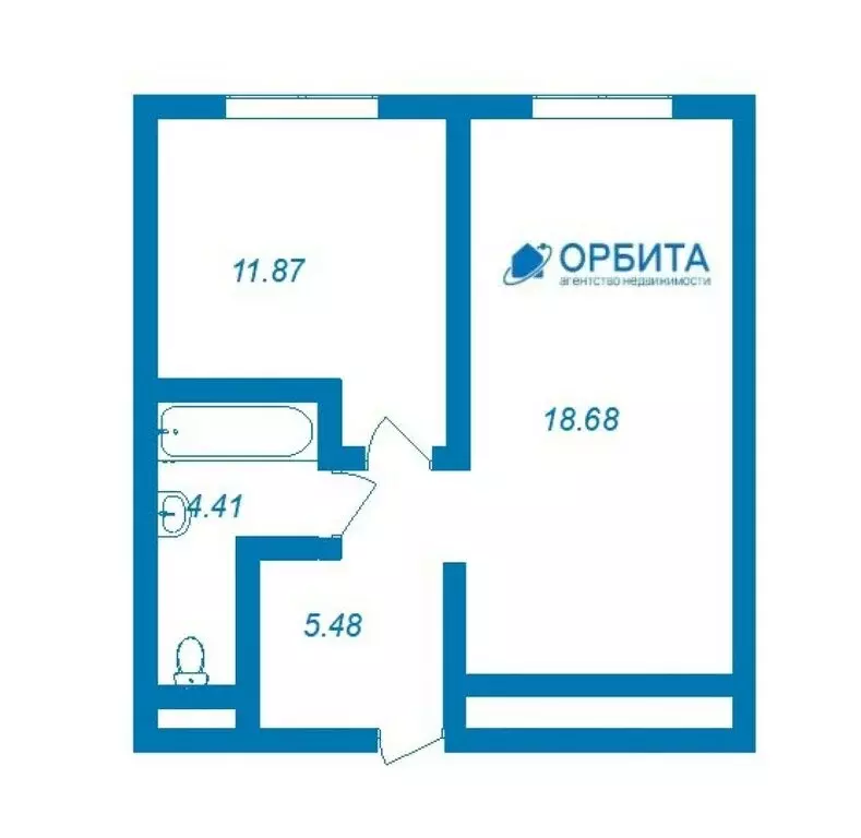 2-комнатная квартира: Тюмень, улица Разведчика Кузнецова, 7 (40.4 м) - Фото 1