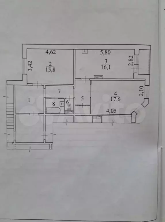 2-к. квартира, 72 м, 3/9 эт. - Фото 0