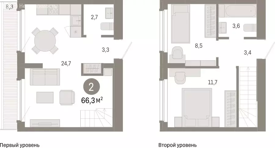 2-комнатная квартира: Екатеринбург, жилой комплекс Брусника в ... - Фото 1