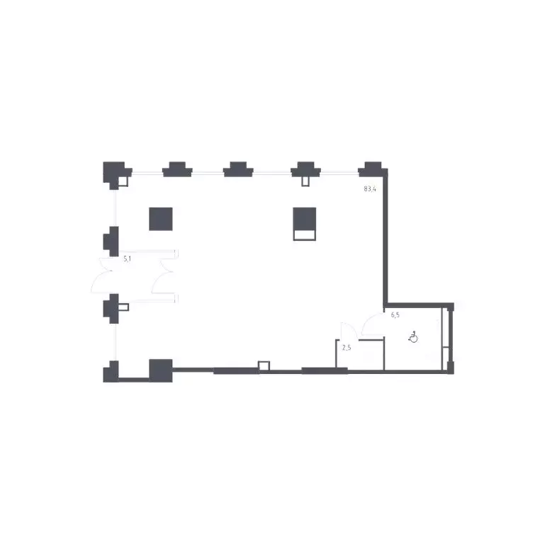 Помещение свободного назначения (97.5 м) - Фото 1