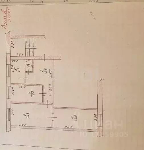 3-к кв. Липецкая область, Добровский муниципальный округ, с. ... - Фото 2