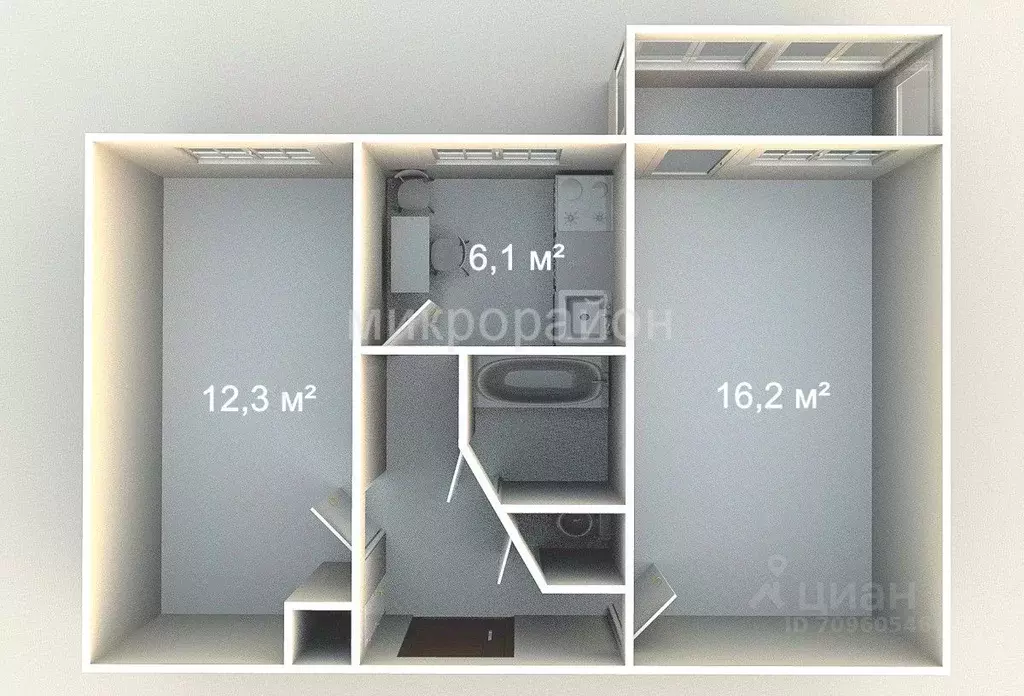 2-к кв. Крым, Джанкой ул. Интернациональная, 179 (43.3 м) - Фото 2