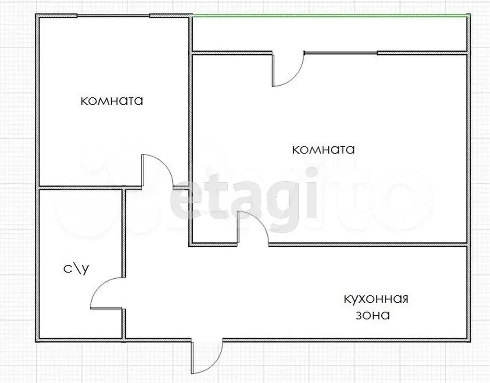 2-к. квартира, 43 м, 4/10 эт. - Фото 0