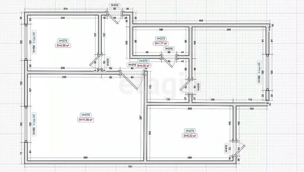 3-к кв. Ингушетия, Магас ул. Мочко Базоркина (107.0 м) - Фото 2