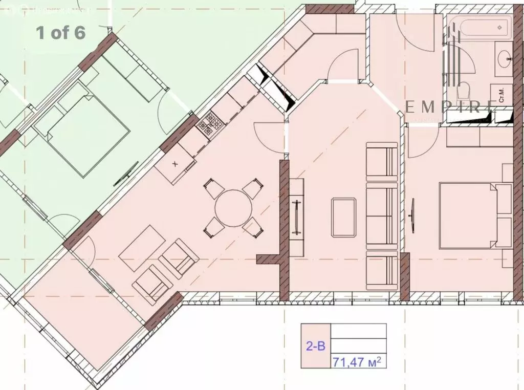 2-комнатная квартира: Грозный, улица Нурсултана Абишевича Назарбаева, ... - Фото 1